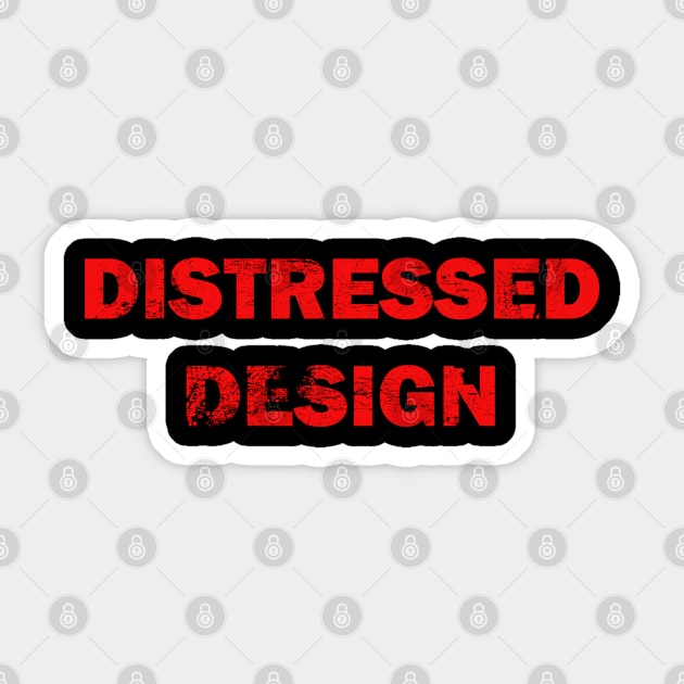 Distressed design (red) Sticker by Samuelproductions19